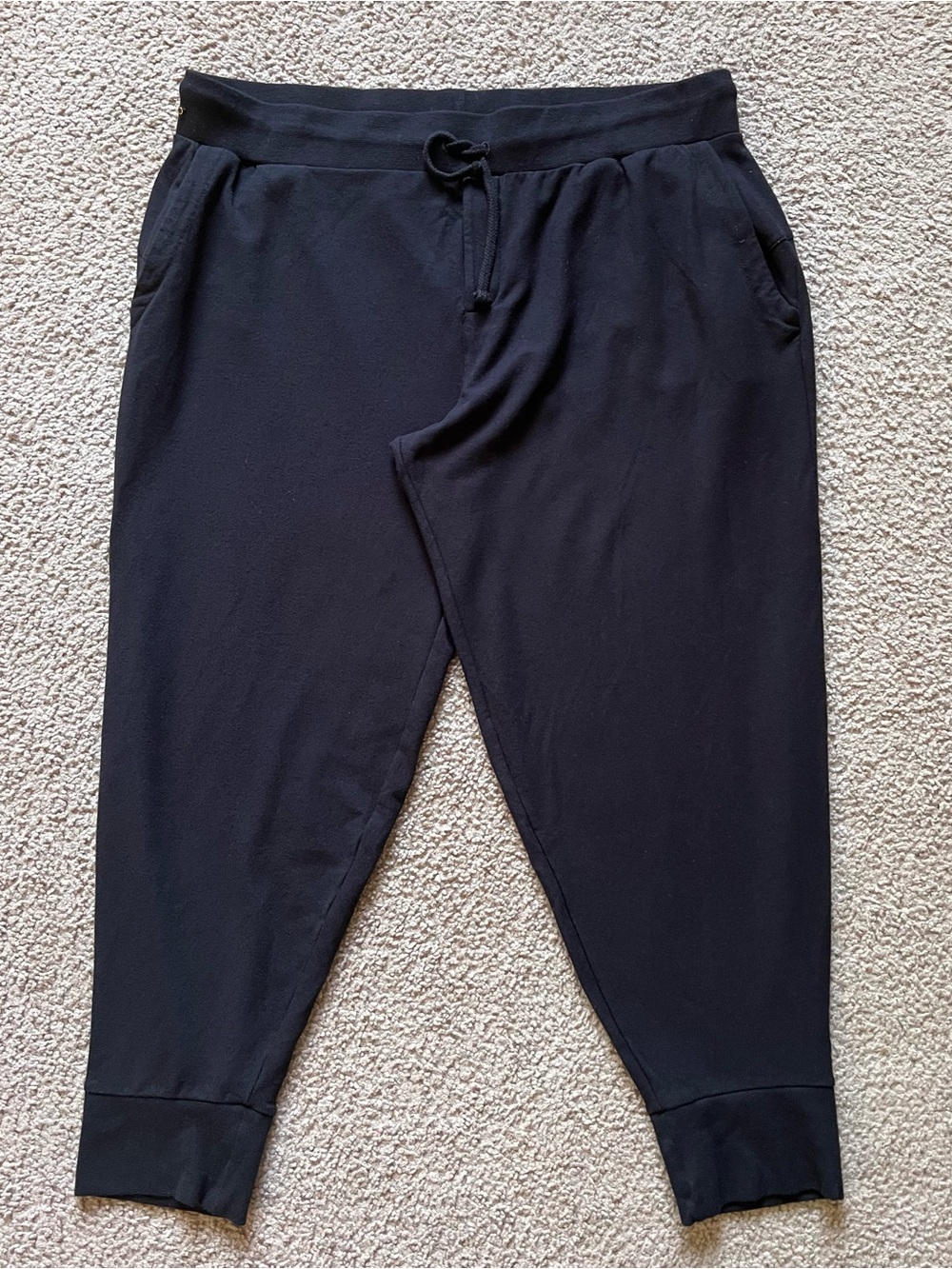 Cuyana Organic Pima Cotton Modal Terry Cropped Joggers Black XL